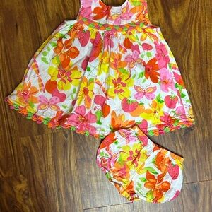 Pink and Orange Floral 2 piece set.